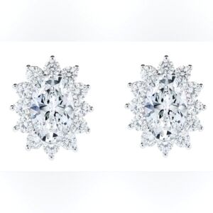 Cate and Chloe Sage 18k White Gold Plated Stud Earrings